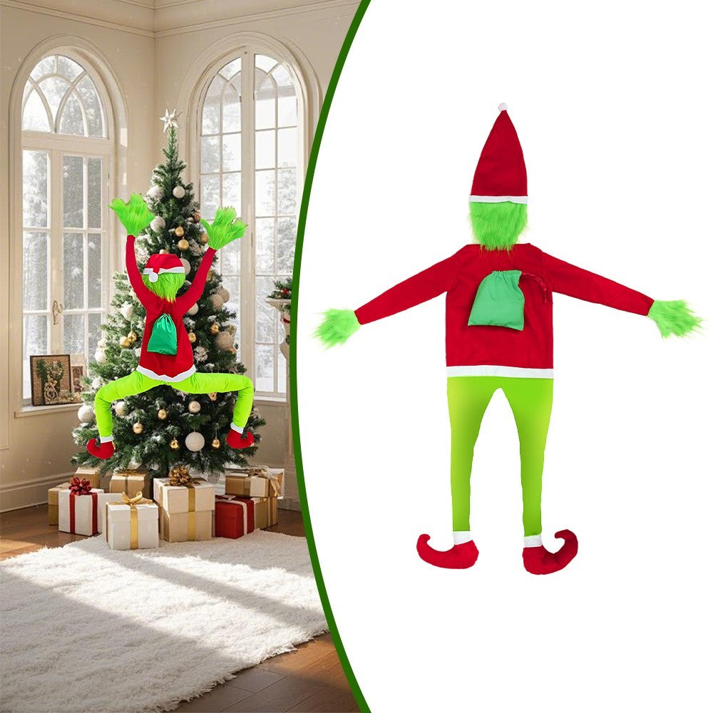 Christmas Grinchs Decor Bendable Arms & Legs, for Home Tree Wall Outdoor Decor