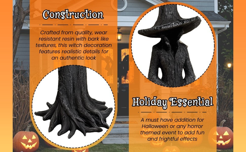 Halloween Witch Statue Standing Resin Sculpture for Entertainment Home Party.*
