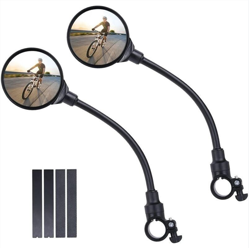 Mobility Scooter Rear View Wing Mirror Wide Angle Adjustable Safety Mirrors Pair