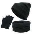 3PCS/Set Men Women Beanie Hat And Neck Scarf Knitted Gloves Set Winter Warm Gift