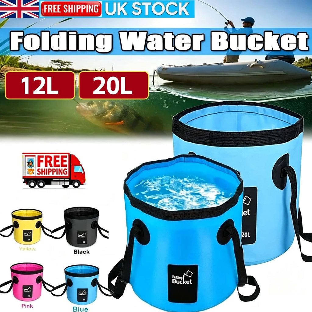 Collapsible Folding Bucket Beach Camping Fishing Portable Bag Waterproof 12L/20L