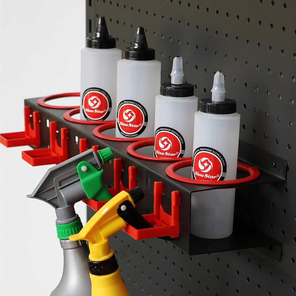 Spray Bottle Storage Rack Wall Mounted Pickup Can Holder Accessories For Garage