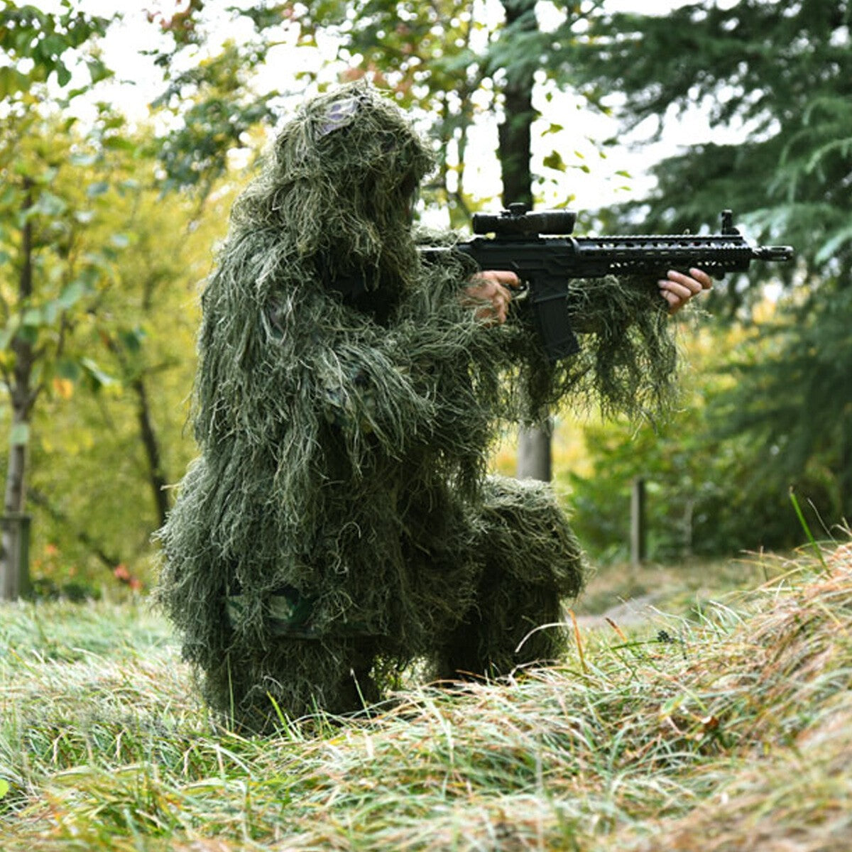 Woodland Ghillie Suit-Forest Sniper Camouflage Hunting Gear ( Bag Included)