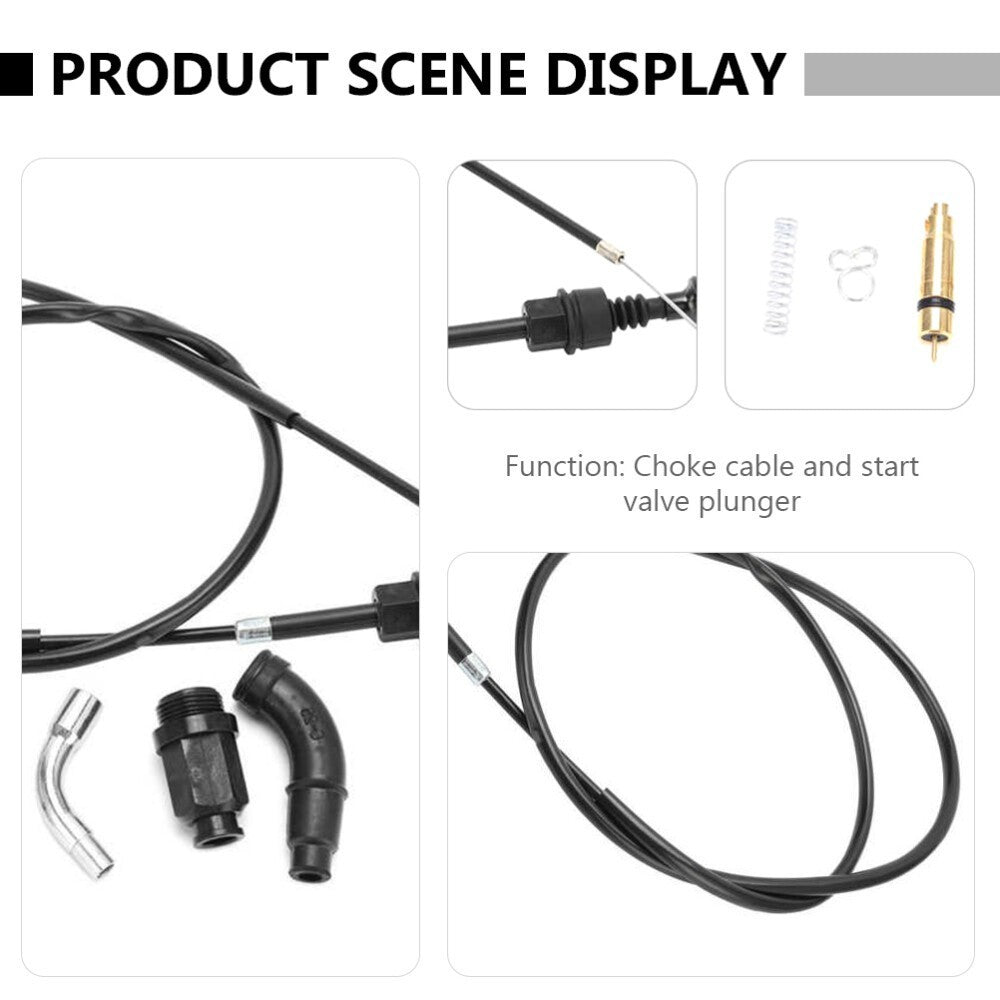 New Choke Cable Kit Manual Carburetor Motorcycle Plunger Universal