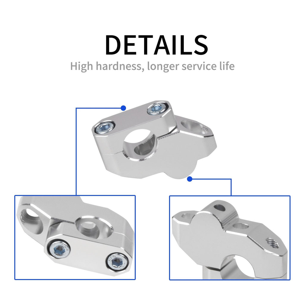 2Pc 22mm Aluminum Motorcycle Handlebar Extension Back Moved Up Handle Bar Risers