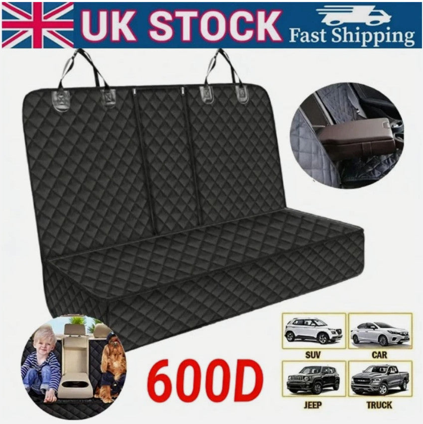600D Car Rear Back Seat Cover Pet Dog Protector Mat Non-slip Waterproof Cushion