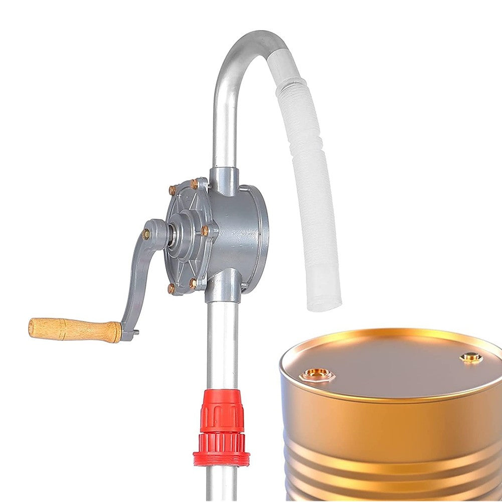 50" Rotary Hand Drum Barrel Syphon Self Priming Pump Diesel Fuel Oil UK