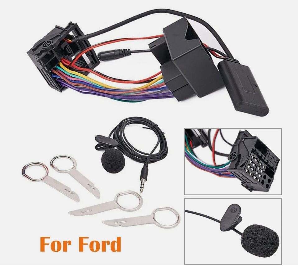 For Ford 6000CD Bluetooth Radio Module 10Pin Lossless Aux IN Audio Cable UK