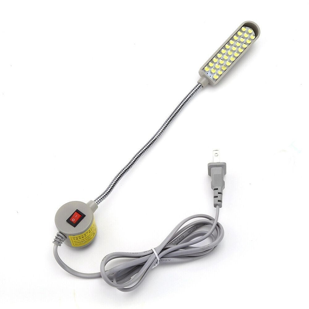 With Magnetic Base Working Lamp 30 LED Gooseneck EU PLUG Sewing Machine Light