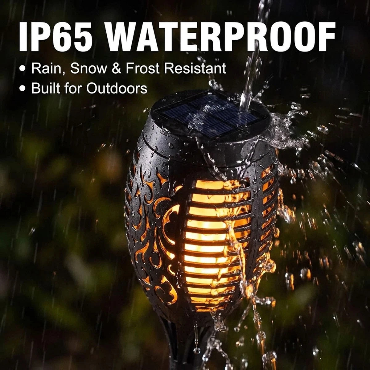 4/8 Pcs Solar Flickering Flame Torch Lights Outdoor Garden Stake Lamp Waterproof