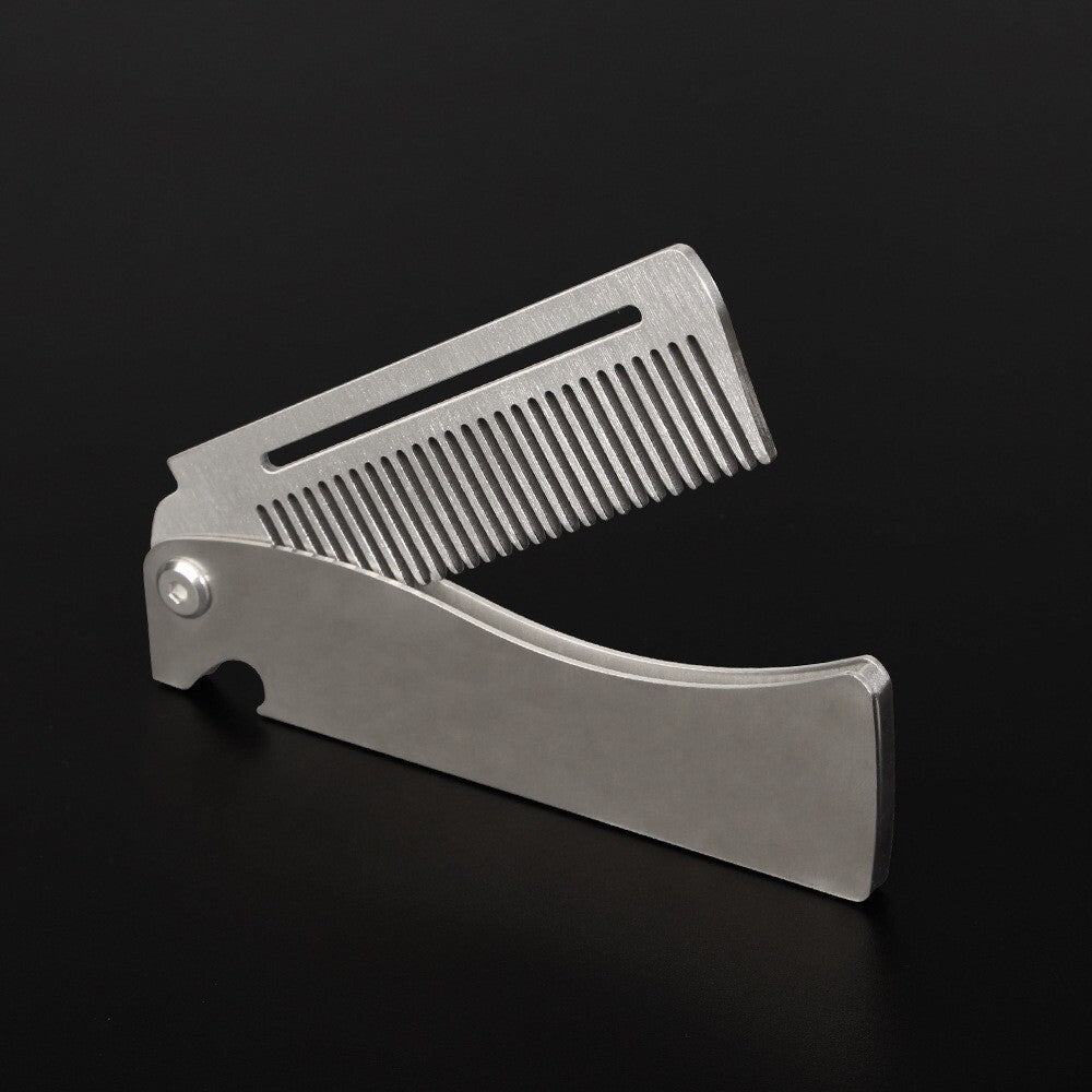 Portable Steel Combs Hair Styling Comb Pocket Comb Folding Pocket Beard Combs
