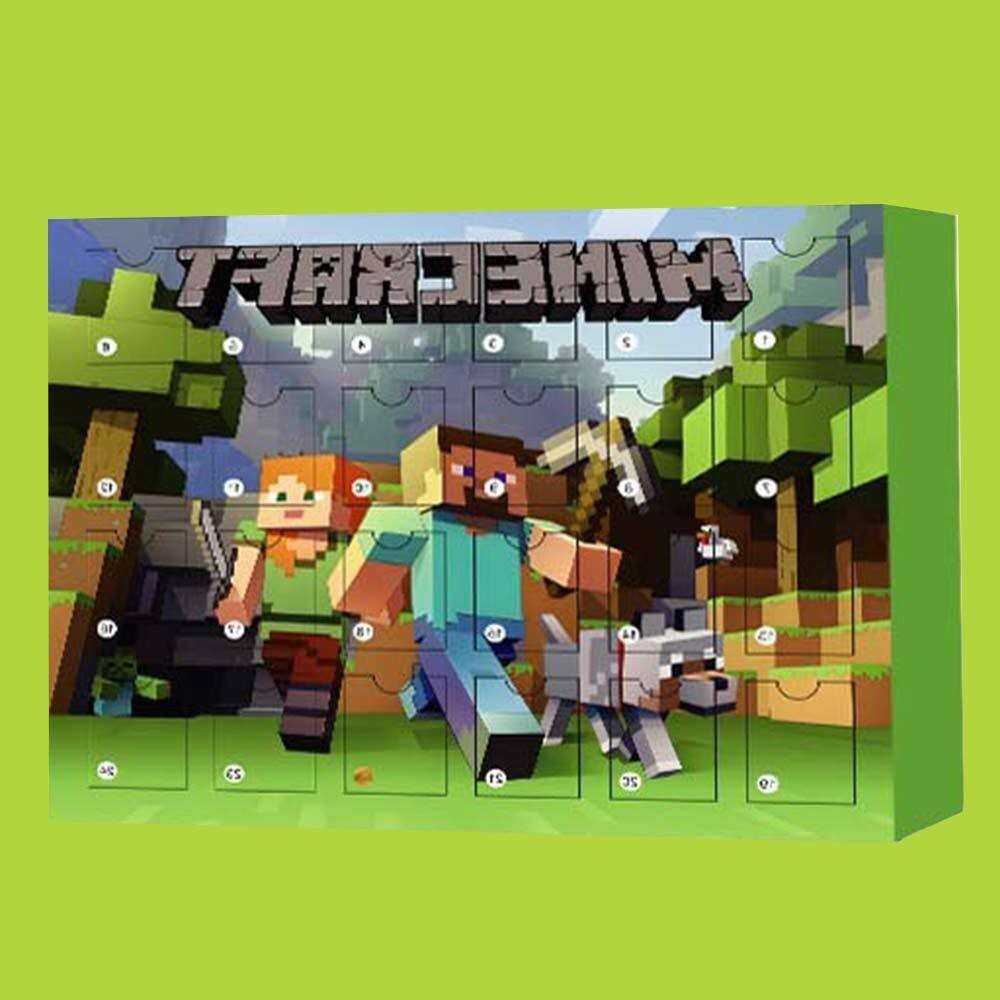 24 Days Christmas Countdown Minecraft Figure Advent Calendar 2024 Surprise Gifts