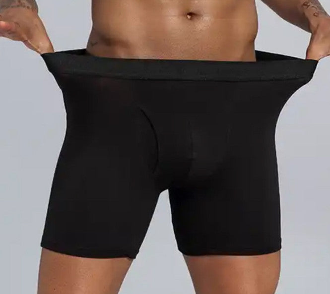 Plus-Size Long Boxer Shorts Leak-Proof Boxer Briefs