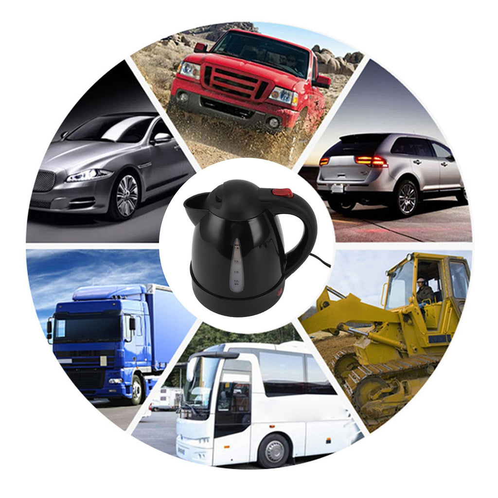 Portable 24V 1000ML Fast Boil Kettle For Lorry Trucker Travel Water Pot