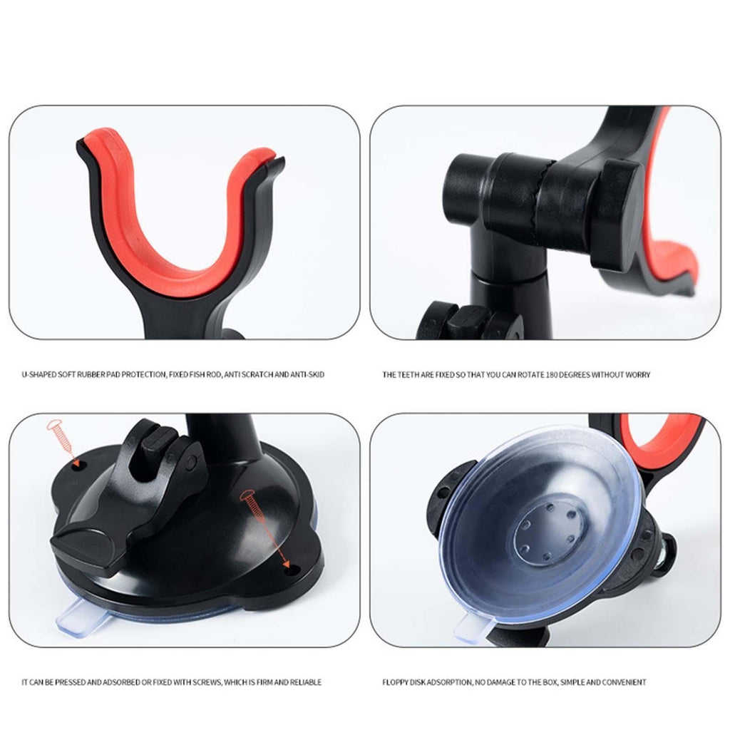 2x Fishing Rod Holder Boat Fishing Rod Holder Stable Solid Clamp on Type