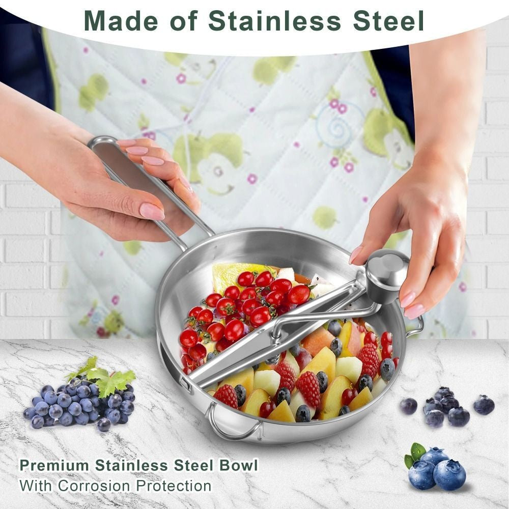 Stainless Steel Food Mill Grinder with 3 Discs Rotary Food Mill