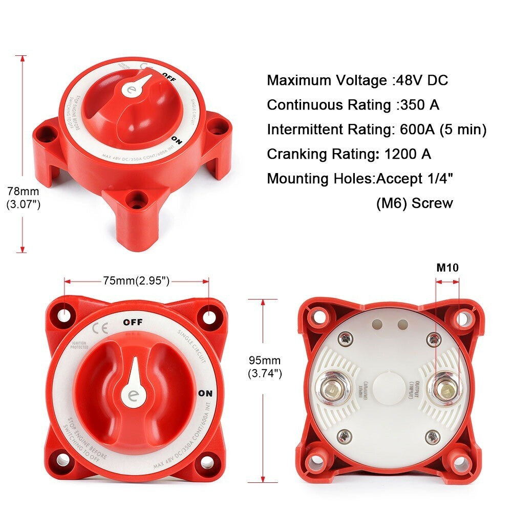 9003E Series Battery Switch Marine ON/Off AFD 350Amp Brand new