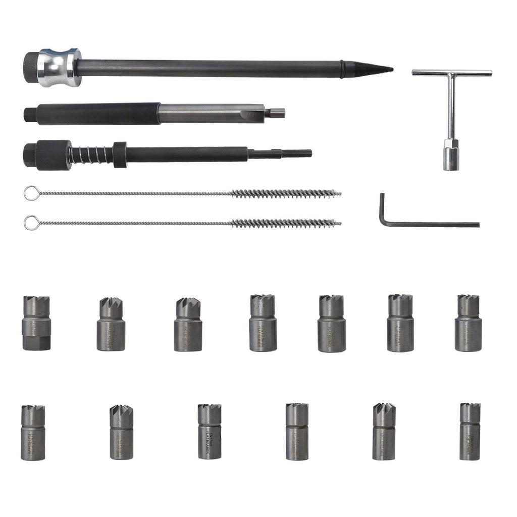 21 Pcs Universal Diesel Injector Seat Cutter Set Kit For Delphi Bosch Cars Vans