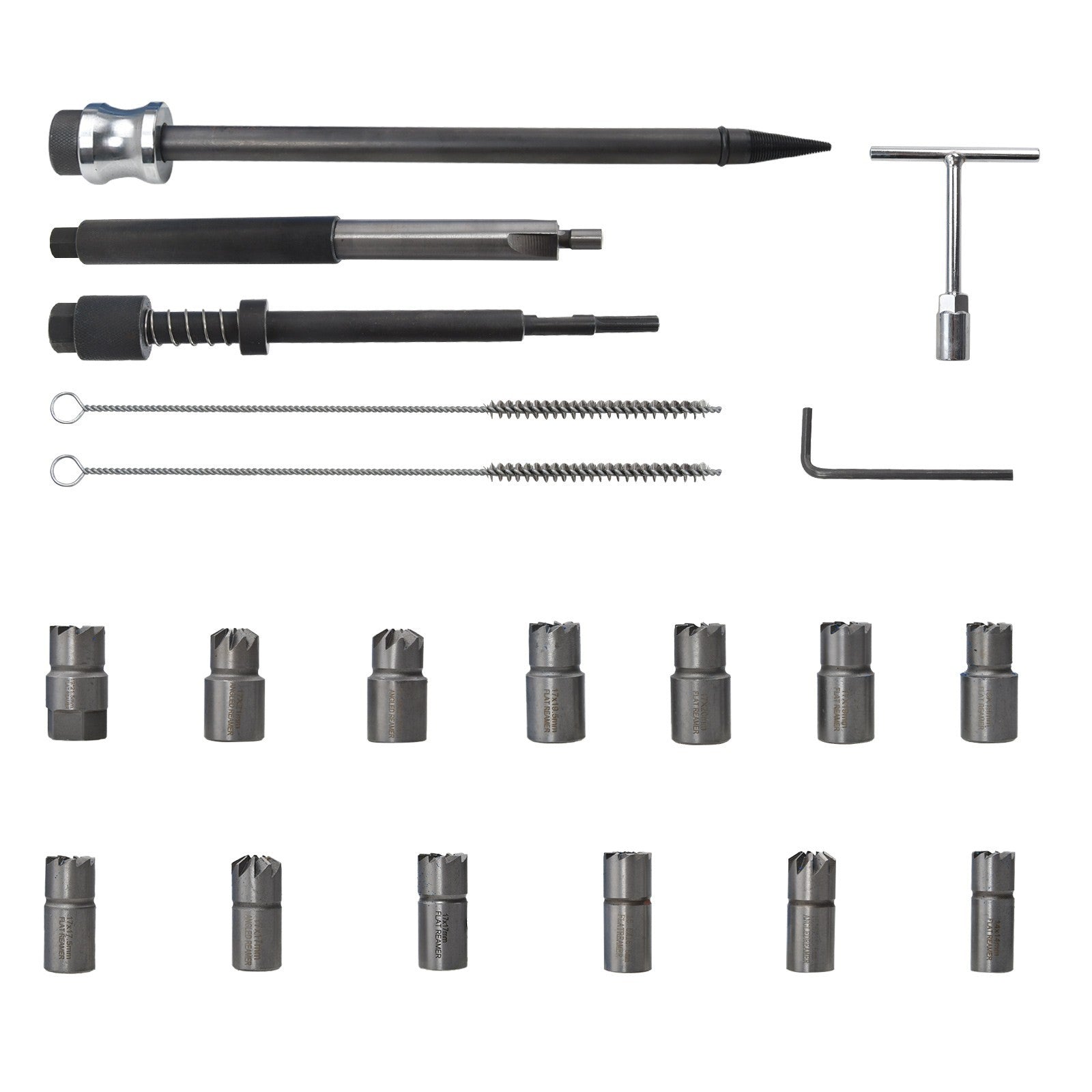 21 Pcs Universal Diesel Injector Seat Cutter Set Kit For Delphi Bosch Cars Vans