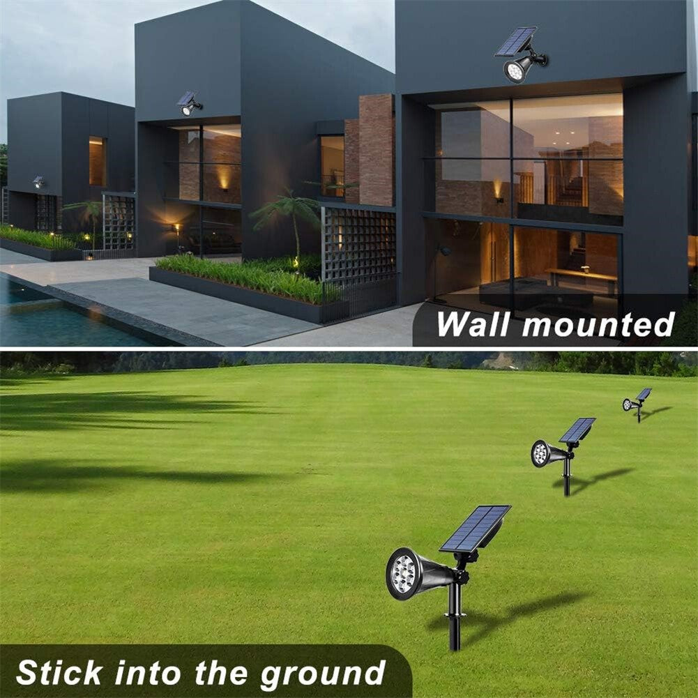 7LED Solar Spot Lights LED Colour Changing Projection Stake Garden Light Outdoor