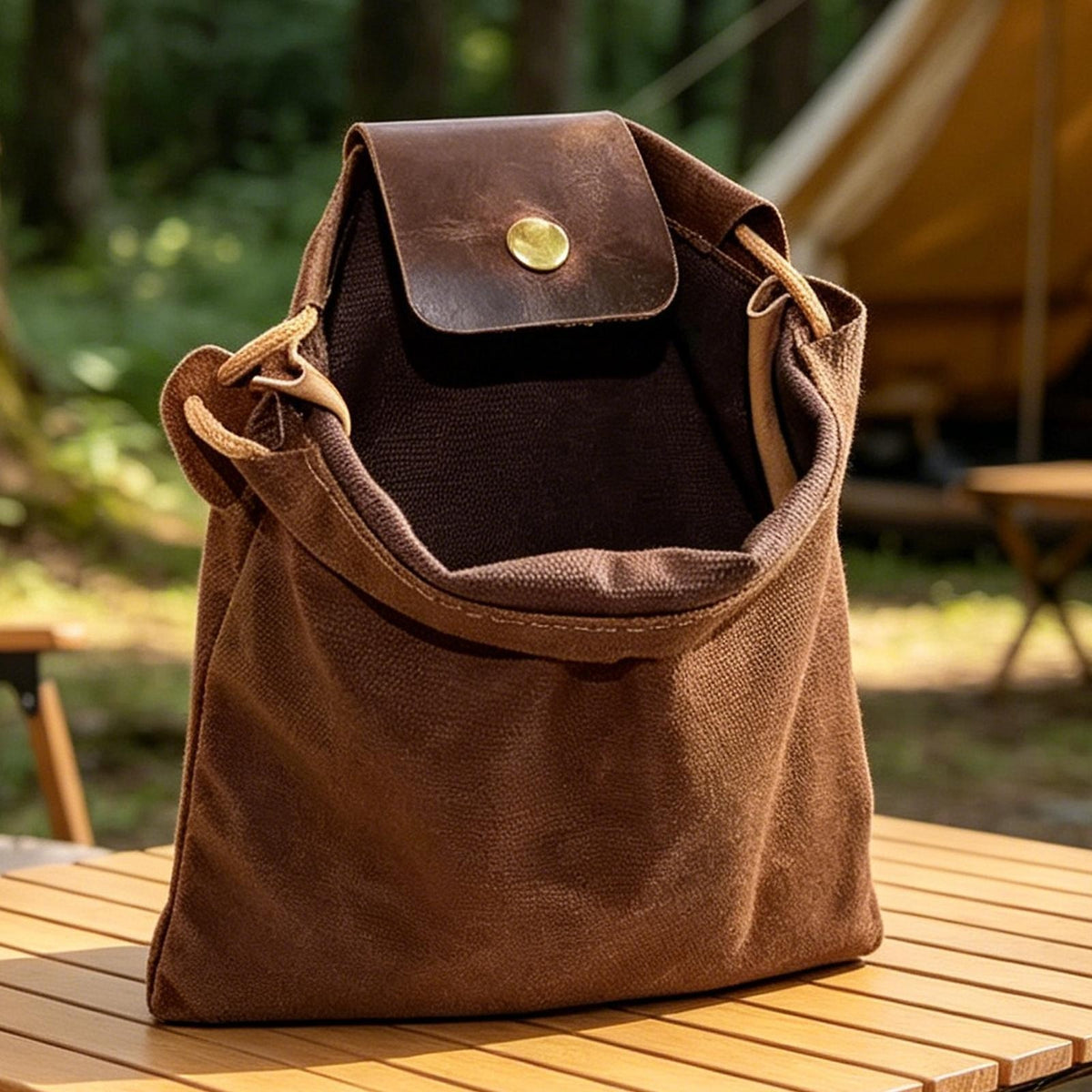 Foraging Bag Foraging Belt Pouch Waxed Canvas Belt Pouch Outdoor Foraging Pouch