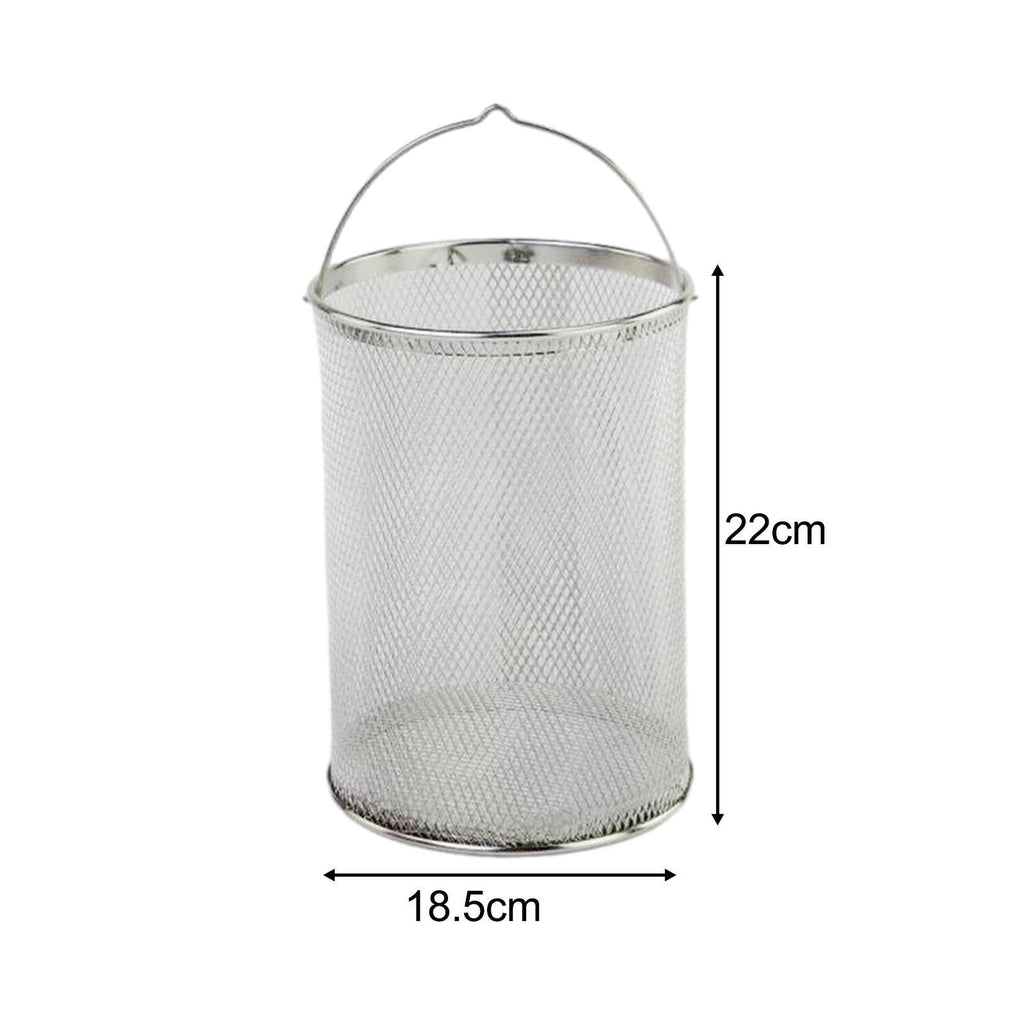 Stainless Steel Fry Basket Kitchen Pasta Strainer Round Mesh Vegetable Fruit