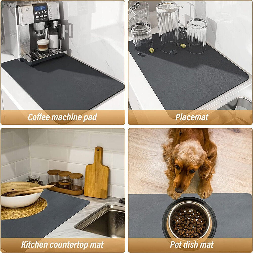 Super Absorbent Kitchen Draining Mat Drying Mat Quick Dry Drain Pad for Dishes