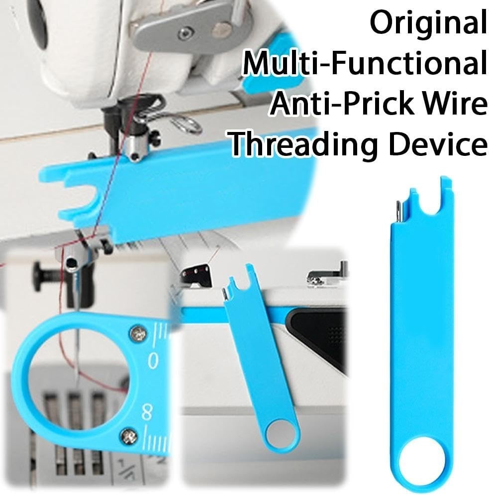 4-in-1 Needle Threader Magnetic Sewing Machine Tool with Magnifying Glass Ruler