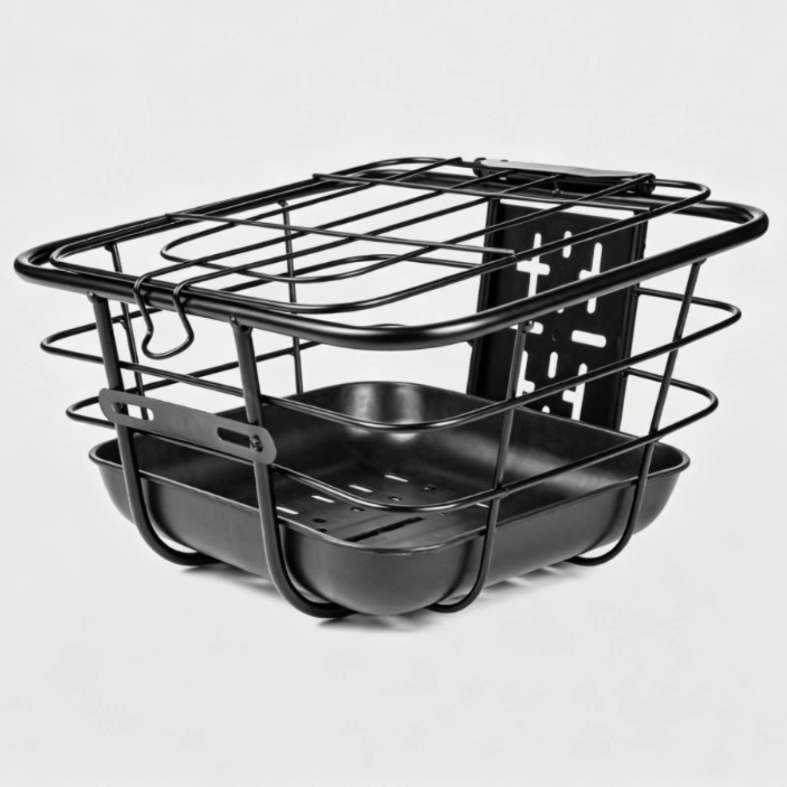 Front Bike Basket Slotted Holes Bike Wire Basket Rounded Corners