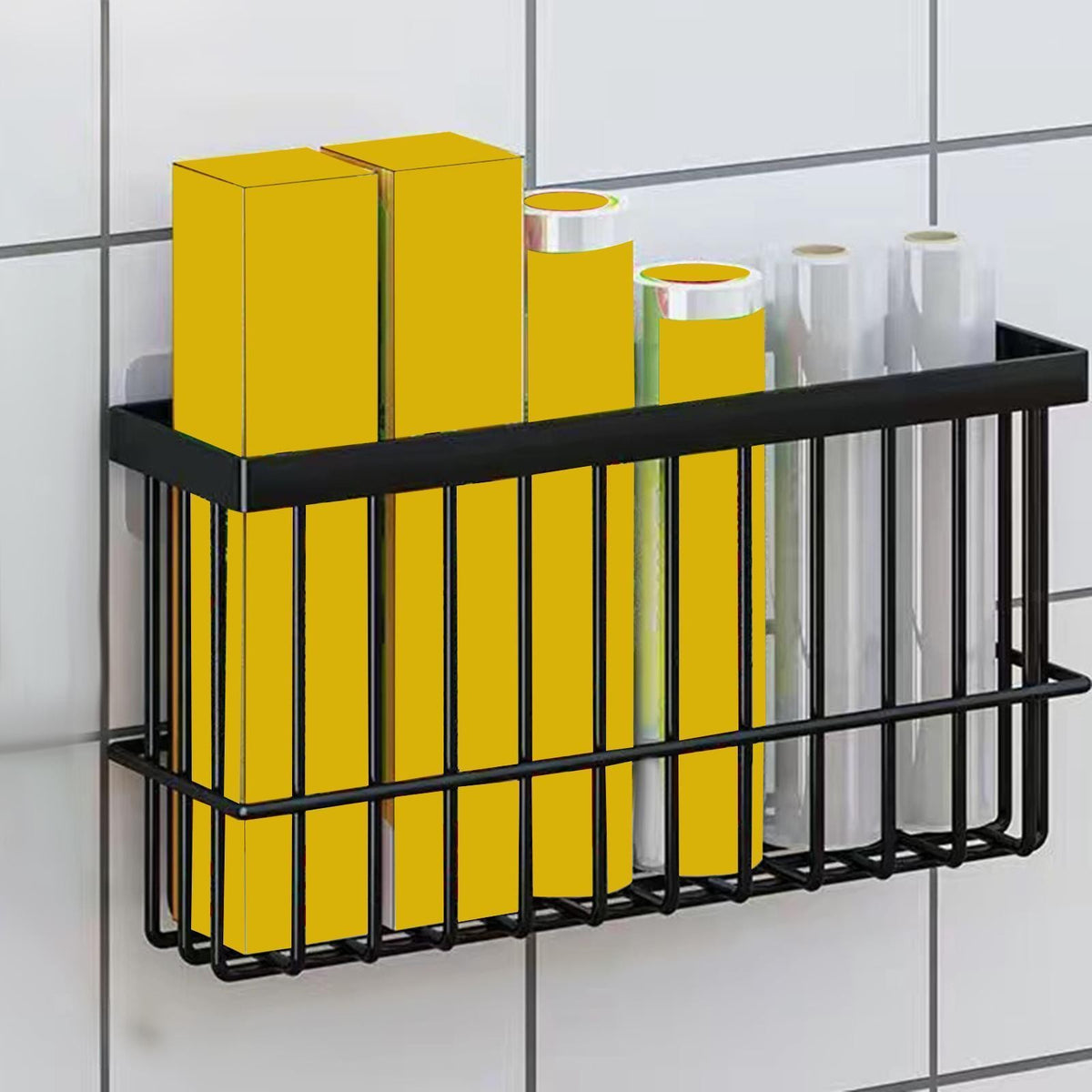 Iron Hanging Wire Basket Wire Storage Bin Kitchen Cabinet Door Storage Box for