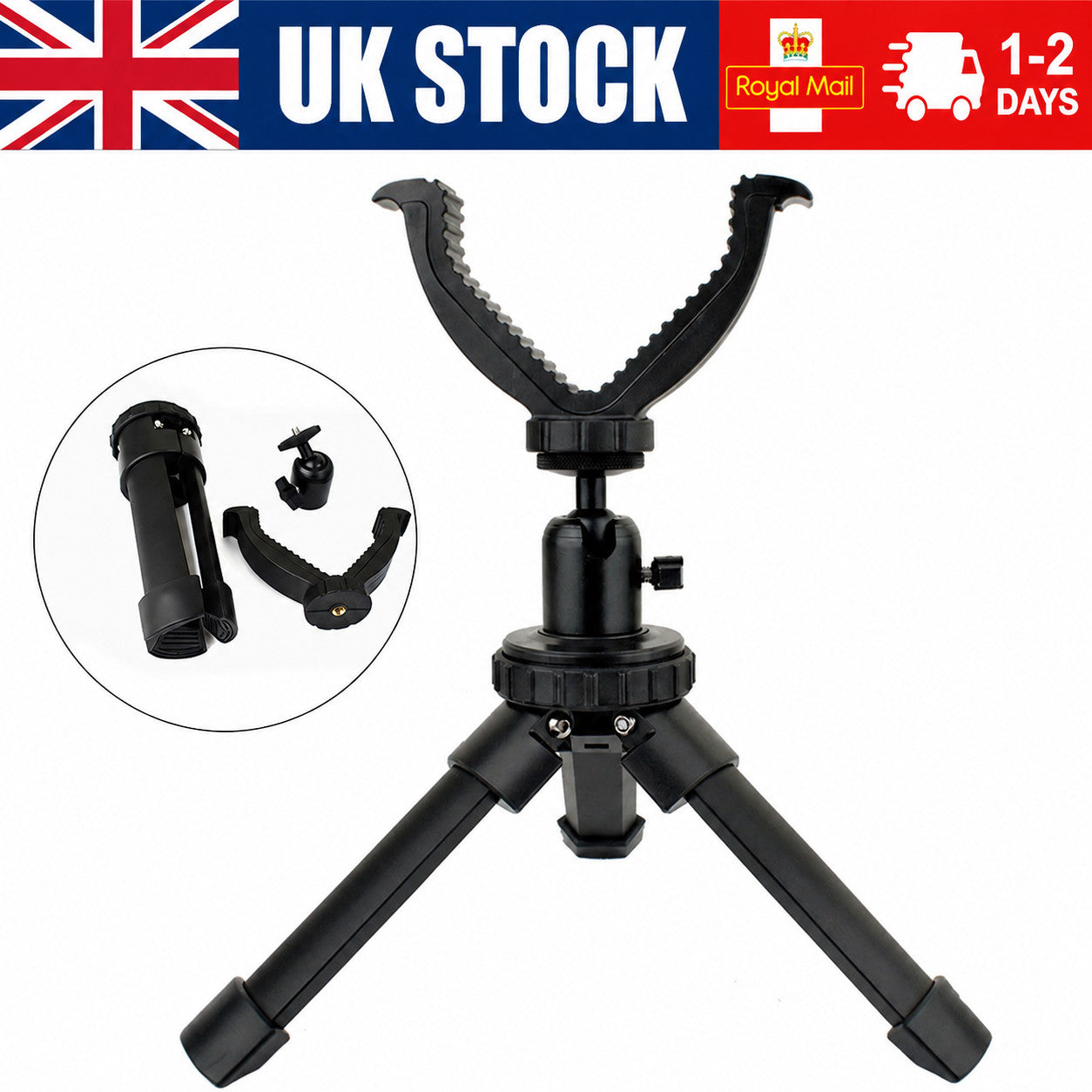 Shooting Rest Tripod Adjustable Airsoft Air Rifle UK