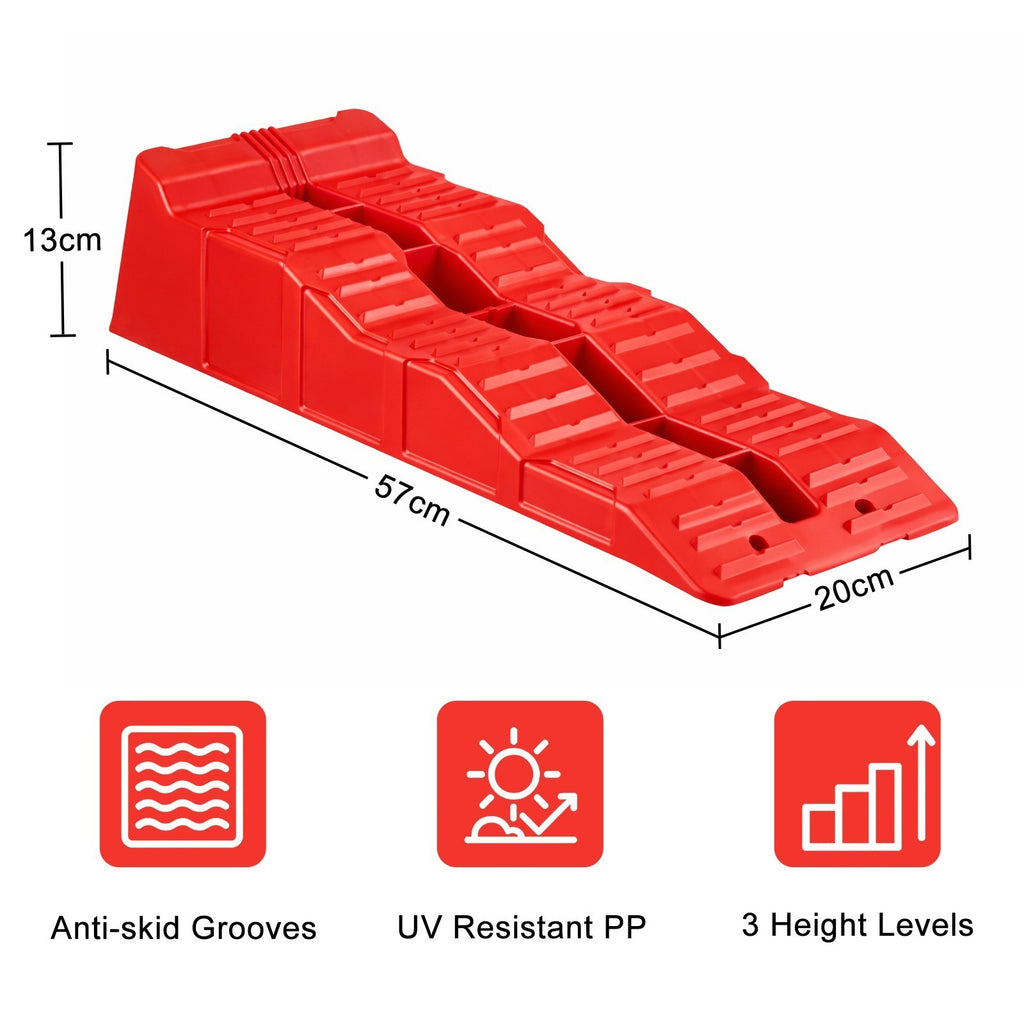 Car Ramp Caravan Levelling Ramp Set Motorhome Ramps Heavy Duty Chocks/Blocks