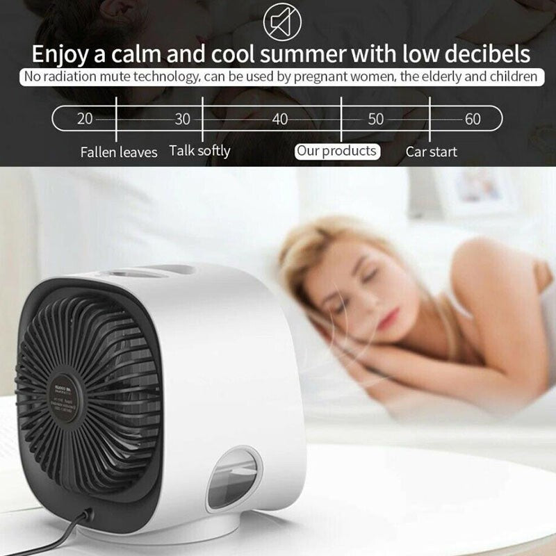 Cool Portable Air Cooling Conditioner Air Cooler Water Tank Fan Humidifier USB