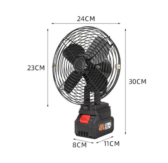 Portable Cordless Jobsite Workshop Fan, Compatible with Li-Ion Battery