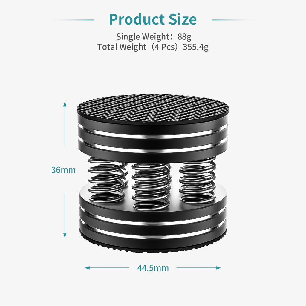 4pcs HiFi Audio Speaker Turntable Isolation Feet AMP Spring Shock Absorber Pads
