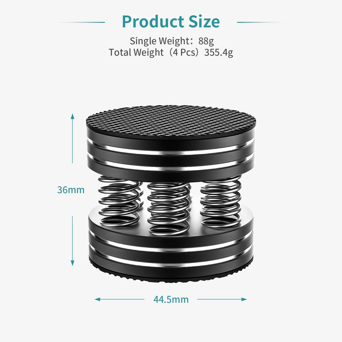 4pcs HiFi Audio Speaker Turntable Isolation Feet AMP Spring Shock Absorber Pads