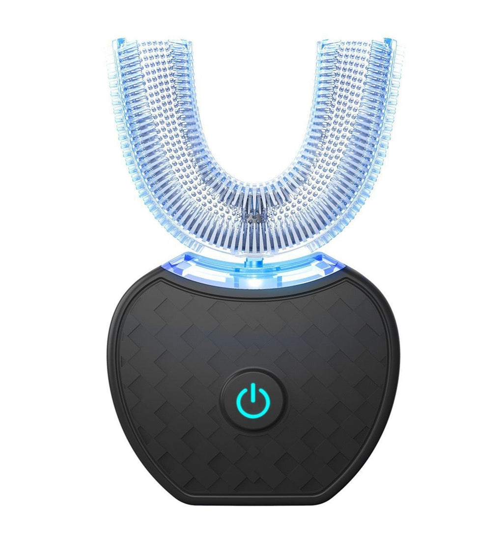 360° U-Shaped Ultra Sonic Electric Toothbrush Automatic Blue Light For Adults