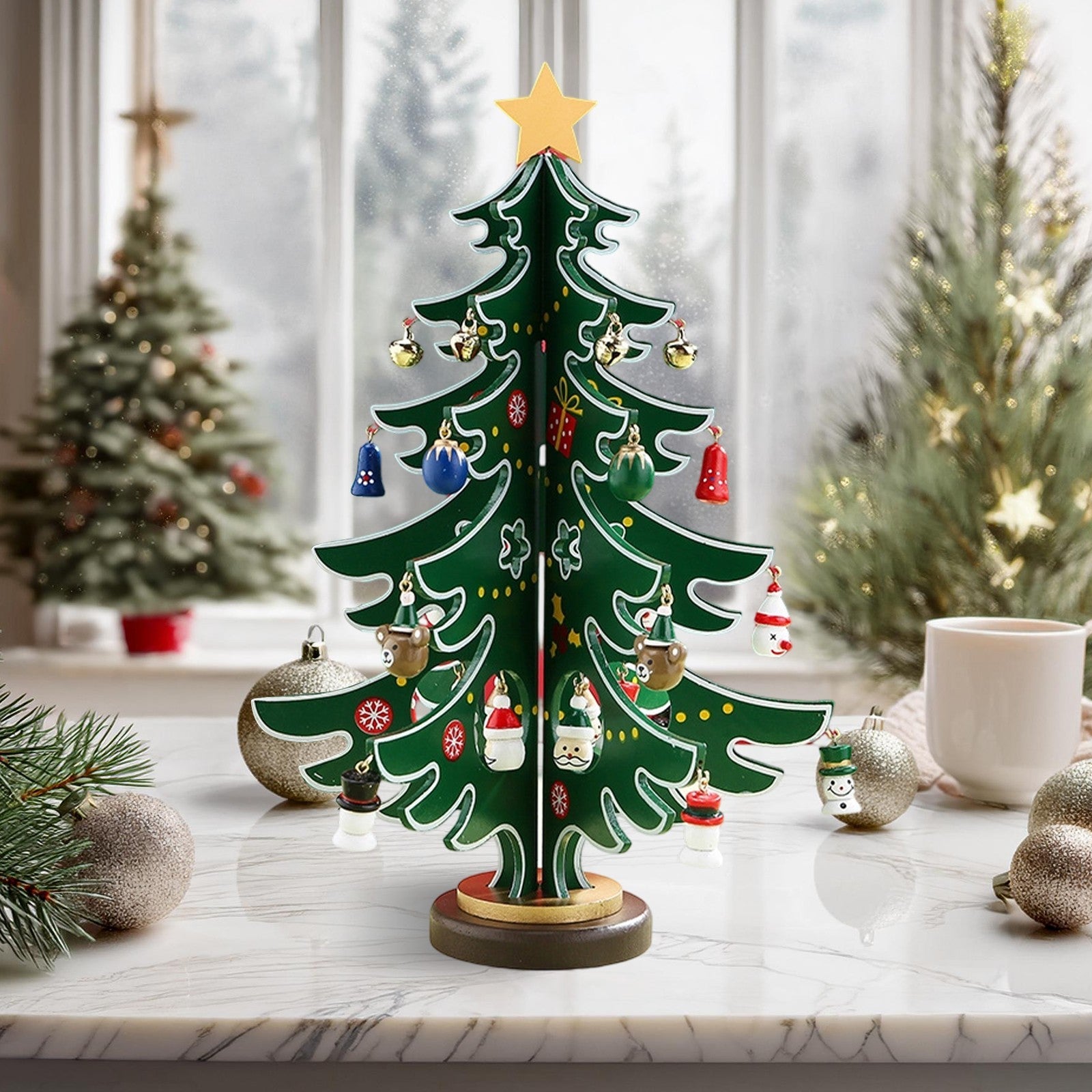 2026 Christmas Advent Calendar 24Days Countdown Advent Calendar Wooden XmasTree