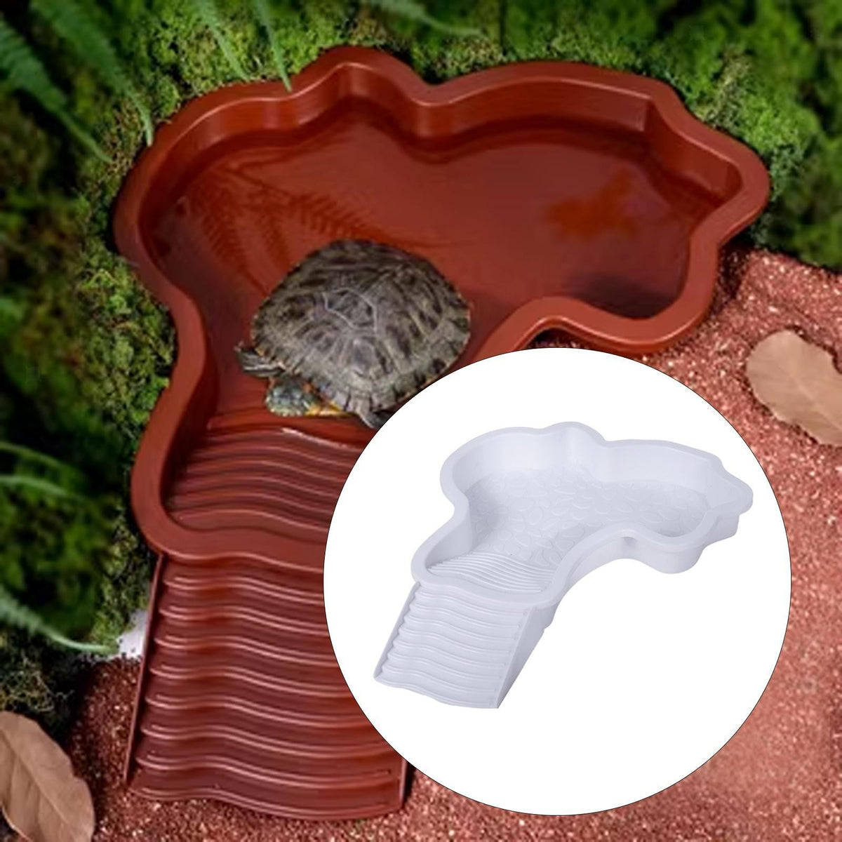Reptile Bathing Pool Large Tortoise Feeder Reptile Water Bowl Tortoise Water