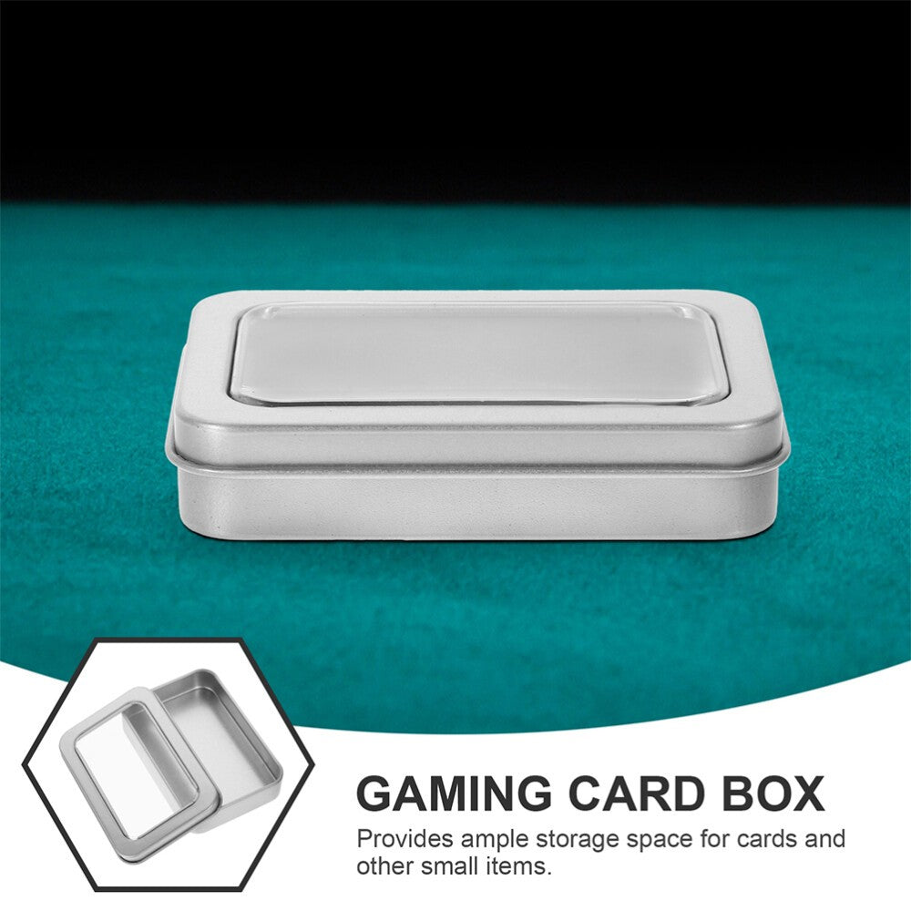 4 Pcs Empty Cookie Tins Card Holders for Playing Cards Game Storage Box