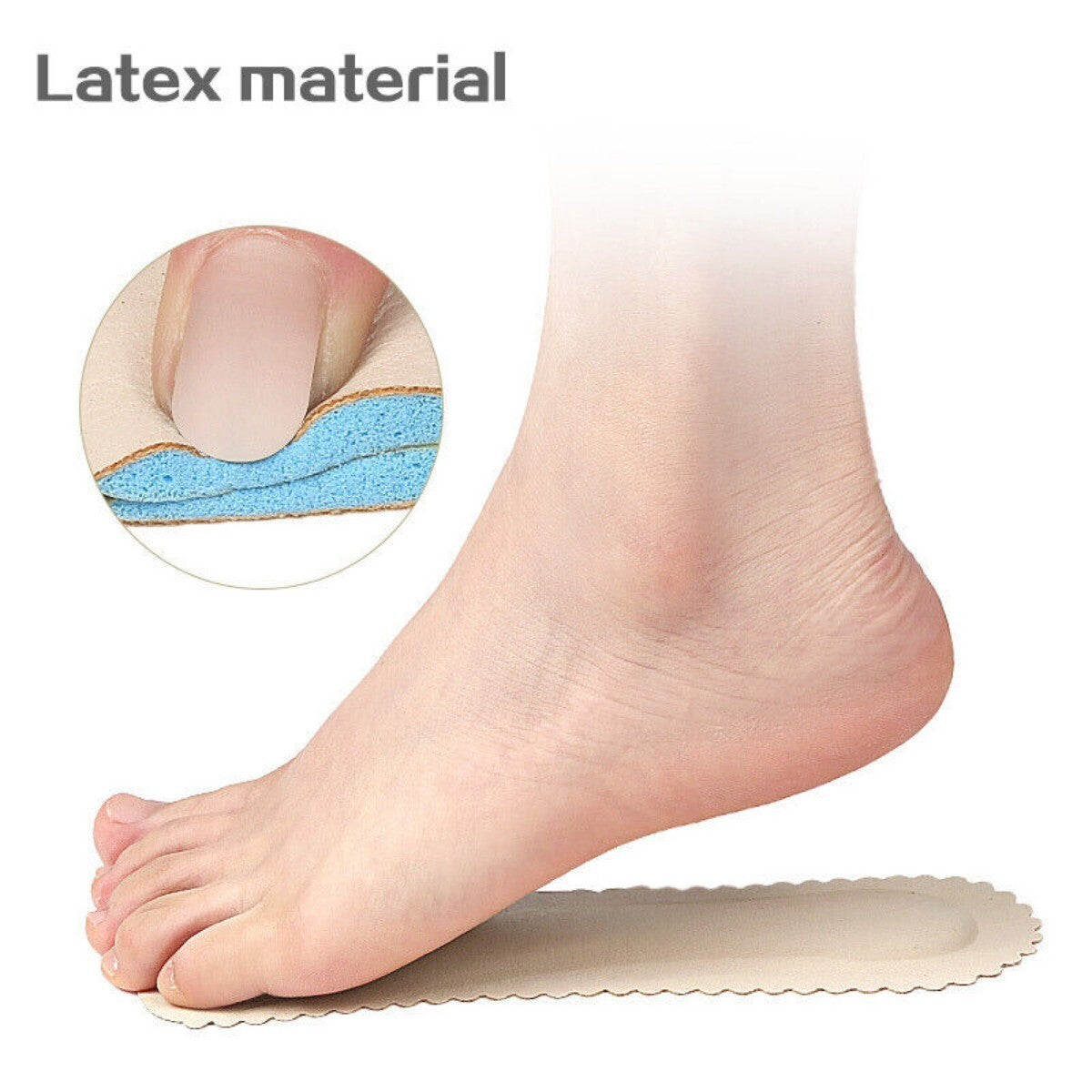 1pair Anti-Slip Sweat-absorbent Sandal Insoles for Women Deodorant High-hee