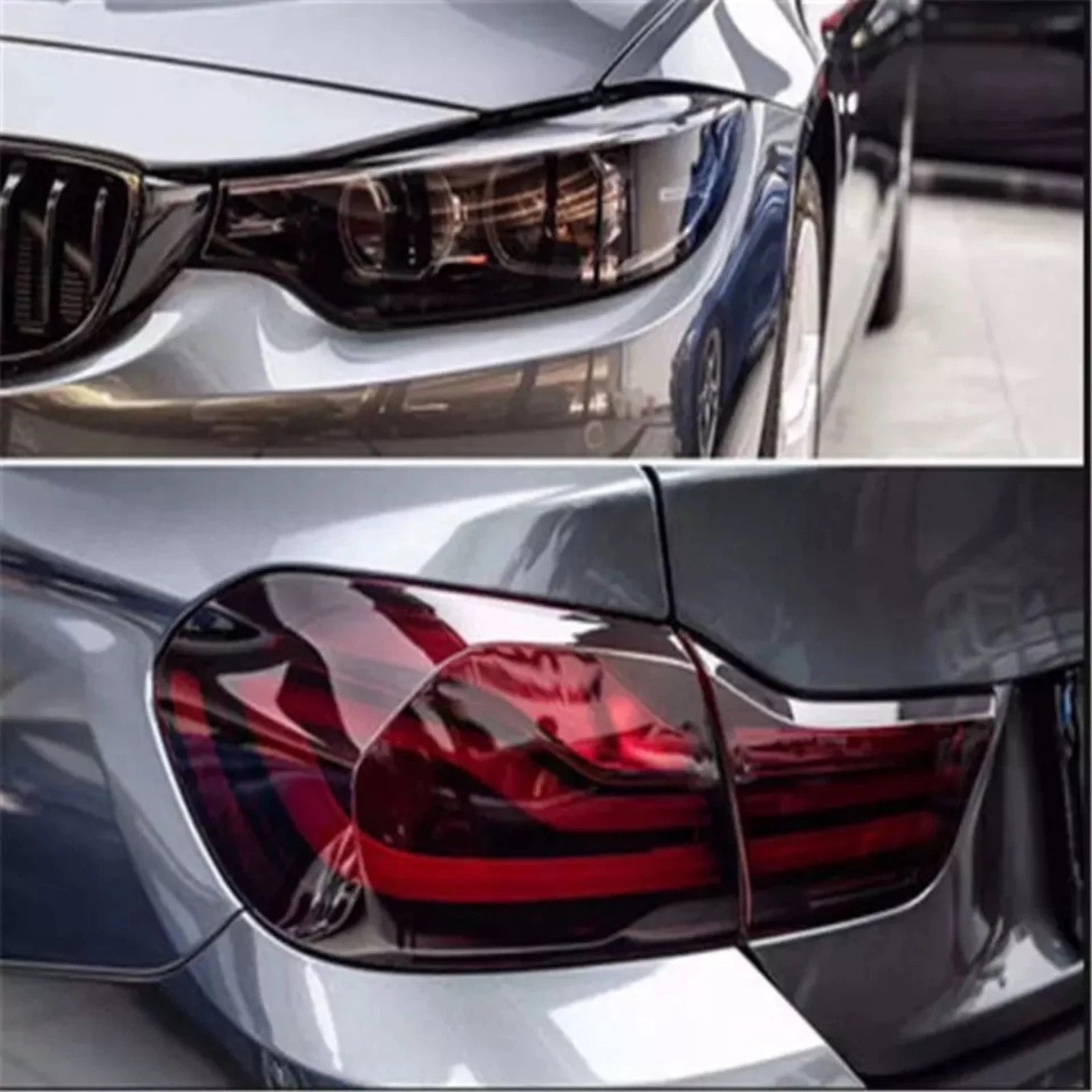30 cm x 120cm Light Smoke Black Tint Film Headlights Tail lights Car Vinyl Wrap
