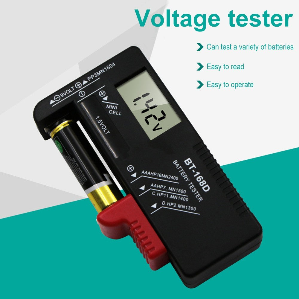Universal Digital LCD Battery Checker Volt Tester Cell AA AAA C D 9V .