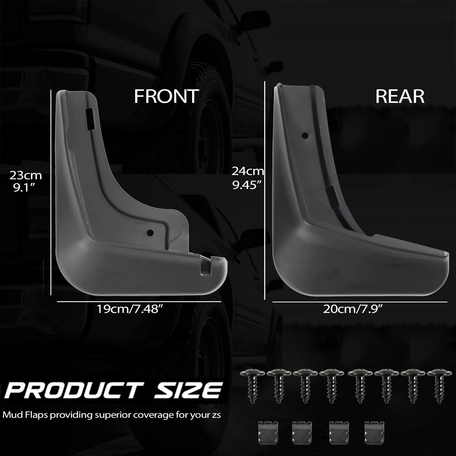 4pcs For MG ZS MK2 Pro 2025 2026 Mud Flaps Splash Guards Mudguards FRONT REAR