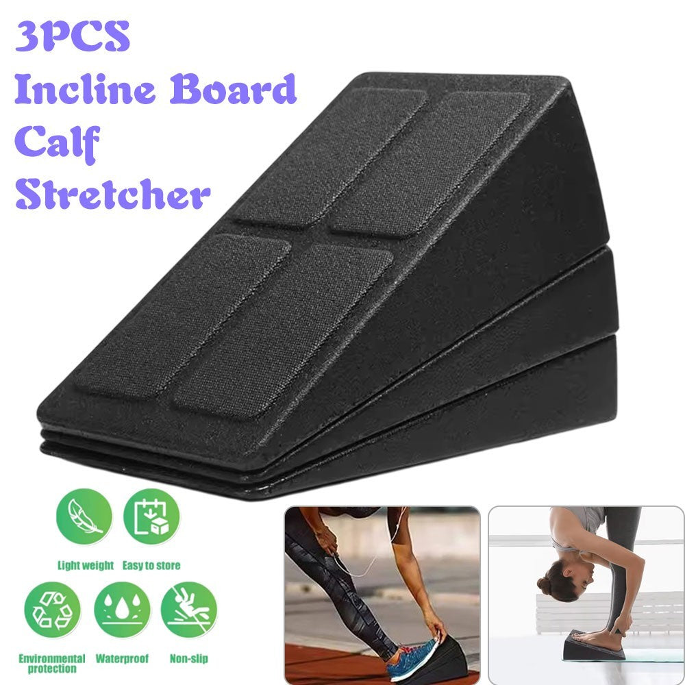 3pcs Slant Board Ramp Yoga Wedge Stretch Slant Boards Non-Slip Squat Wedge Block