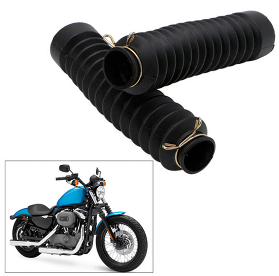 2Pcs Rubber Front Fork Boot Gaiter Dust Cover Shock Absorber for Motorcycle