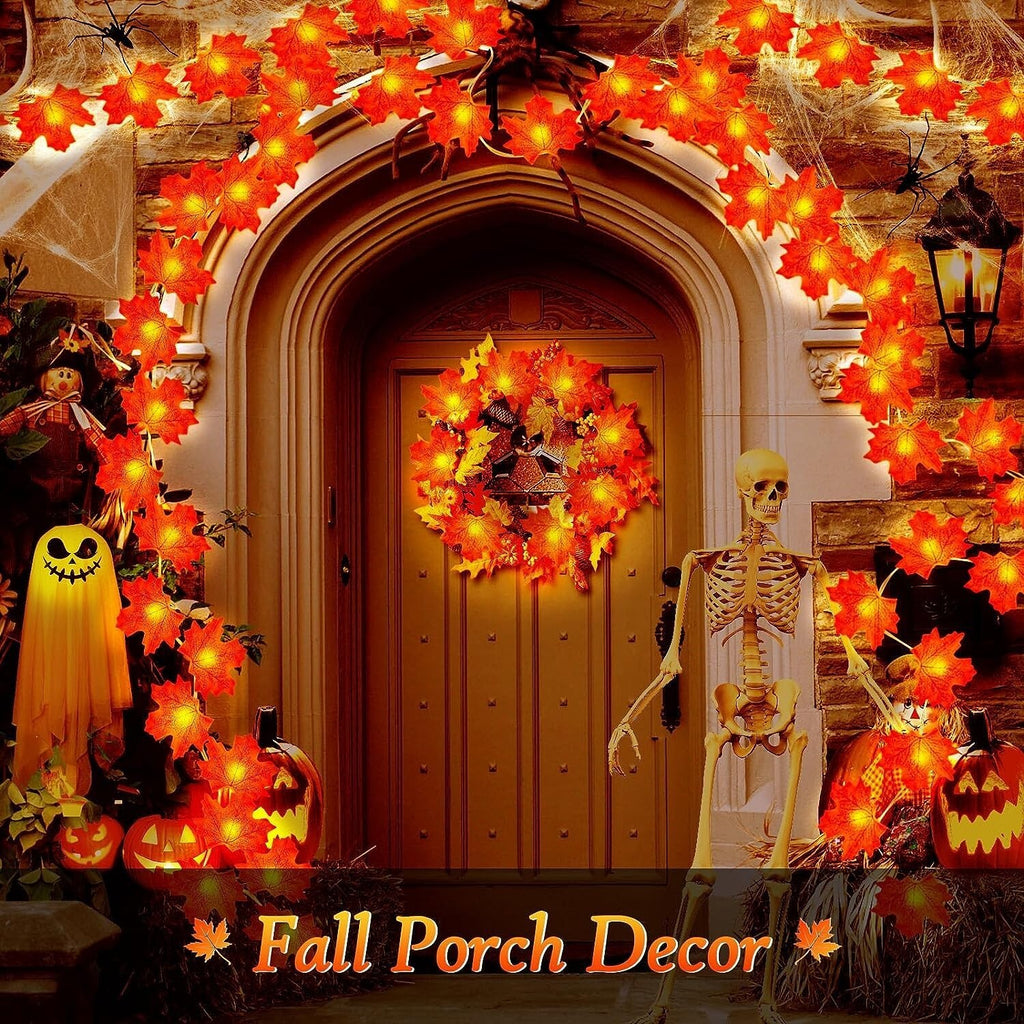 3M 20 LED Maple Leaf Fairy String Lights – Autumn Decor