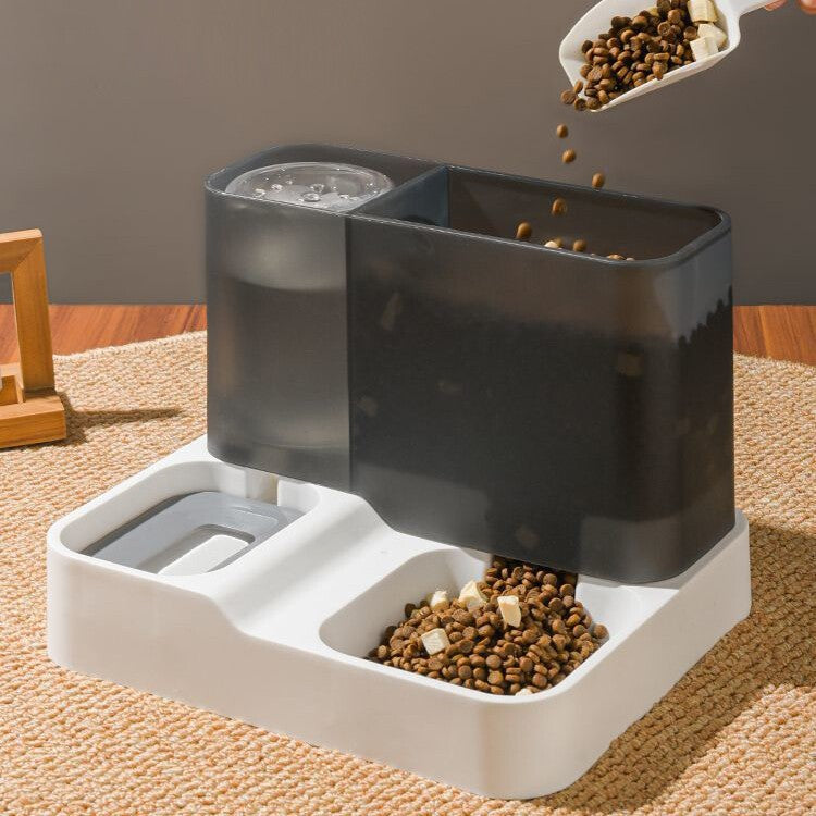 2 in 1 Automatic Cat Feeder Water Dispenser Dry Wet Pet Dog Puppy Food Dispenser