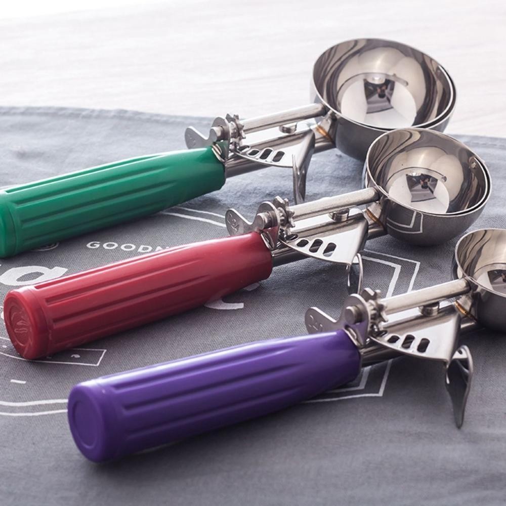 Kitchen Tool Ice Cream Scoop Stainless Steel Mash Potato Spoon Balls Scooper UK
