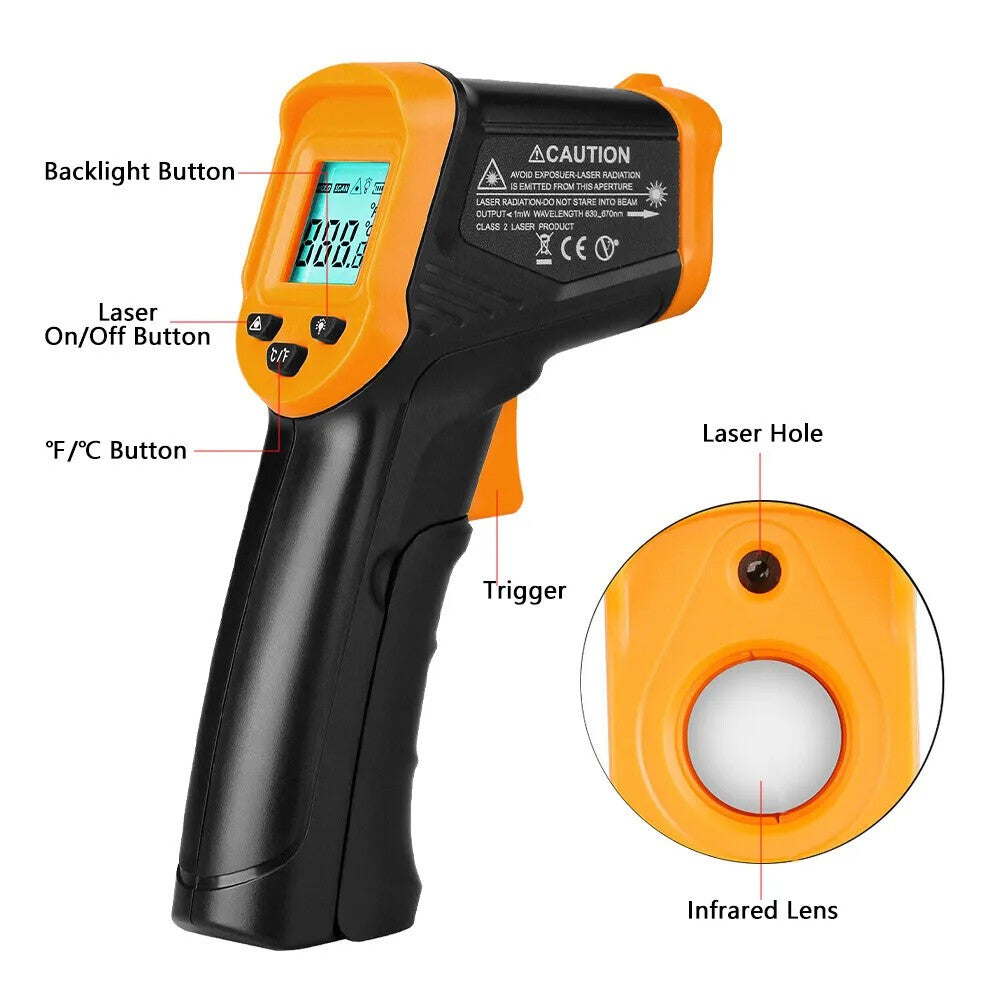 Handheld Infrared Thermometer Non-Contact Digital Laser Temperature Gun Probe UK